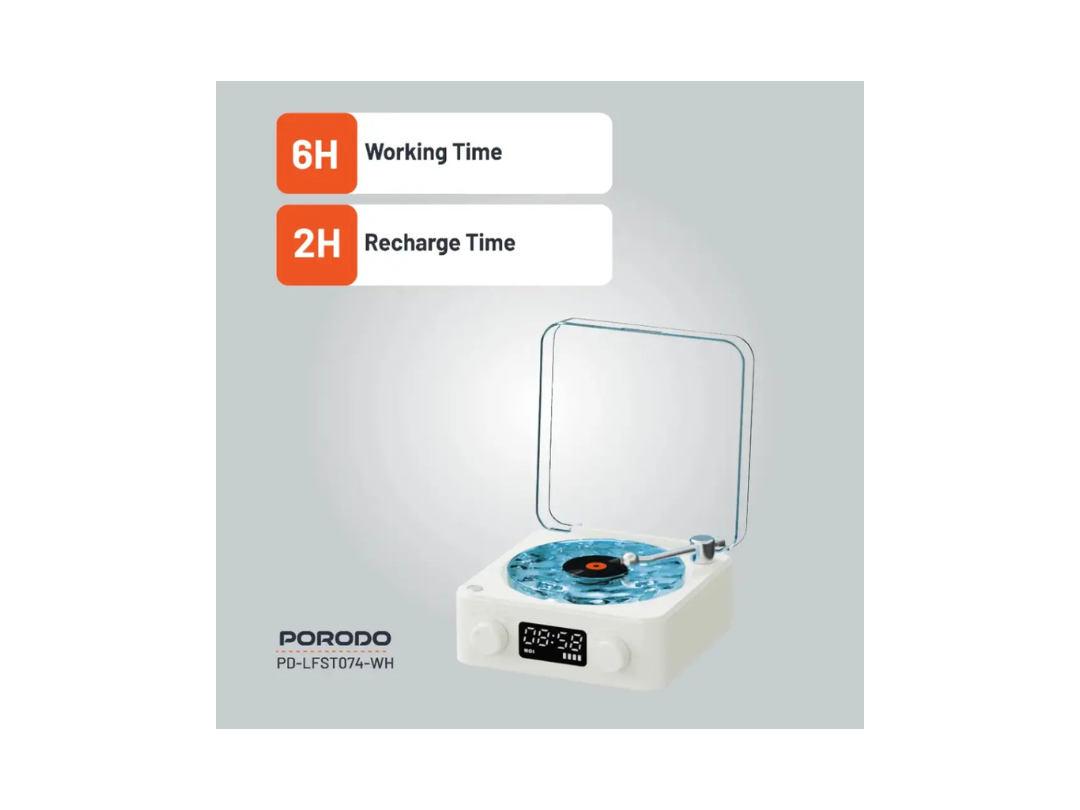 Porodo Lifestyle White Noise Portable Speaker - Qatar Porodo Lifestyle White Noise Portable Speaker - Qatar